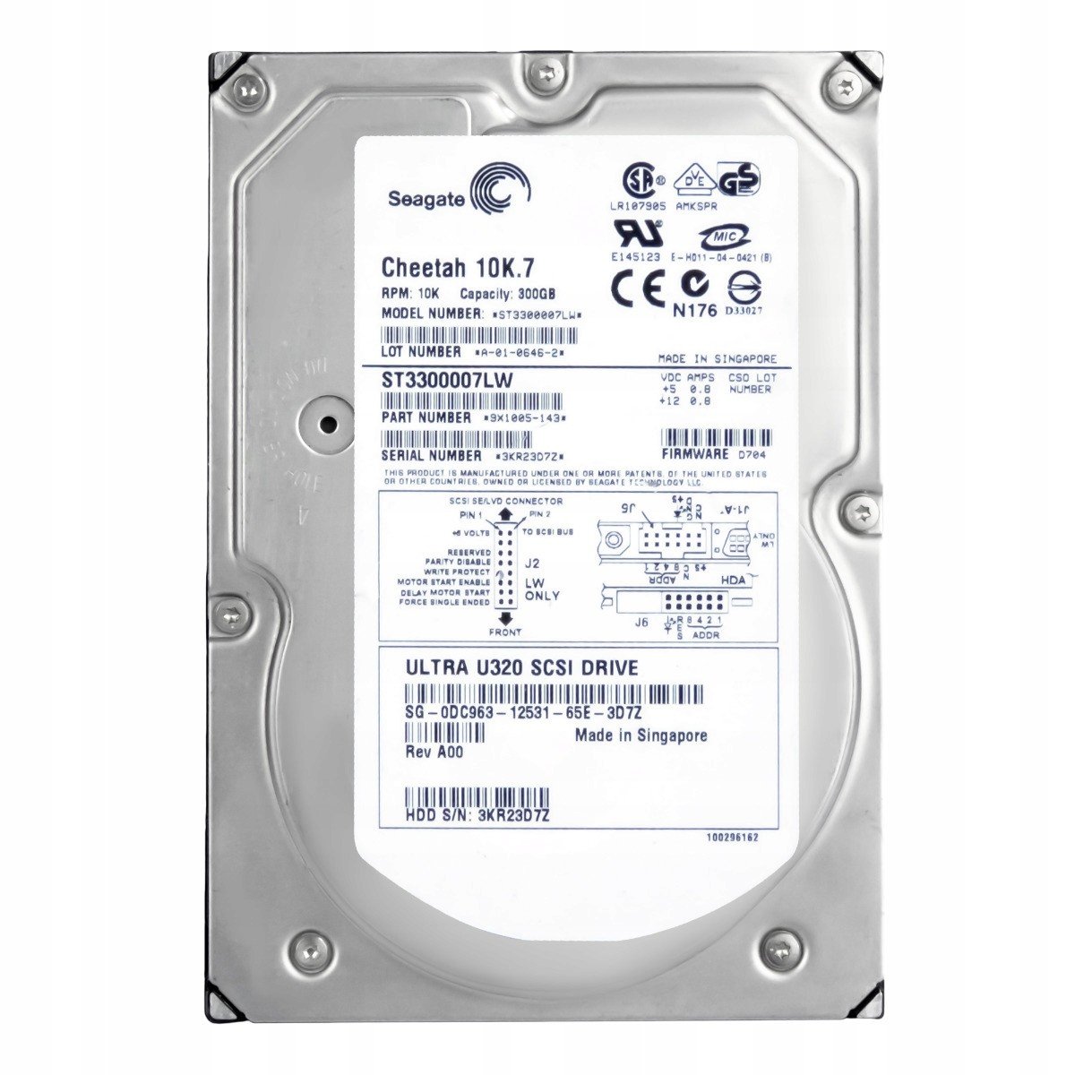 Dell 0DC963 300GB 10K 8MB Scsi 3,5'' ST3300007LW