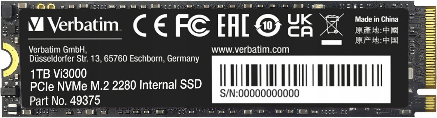 Ssd disk Verbatim Vi3000 512GB M.2 PCIe