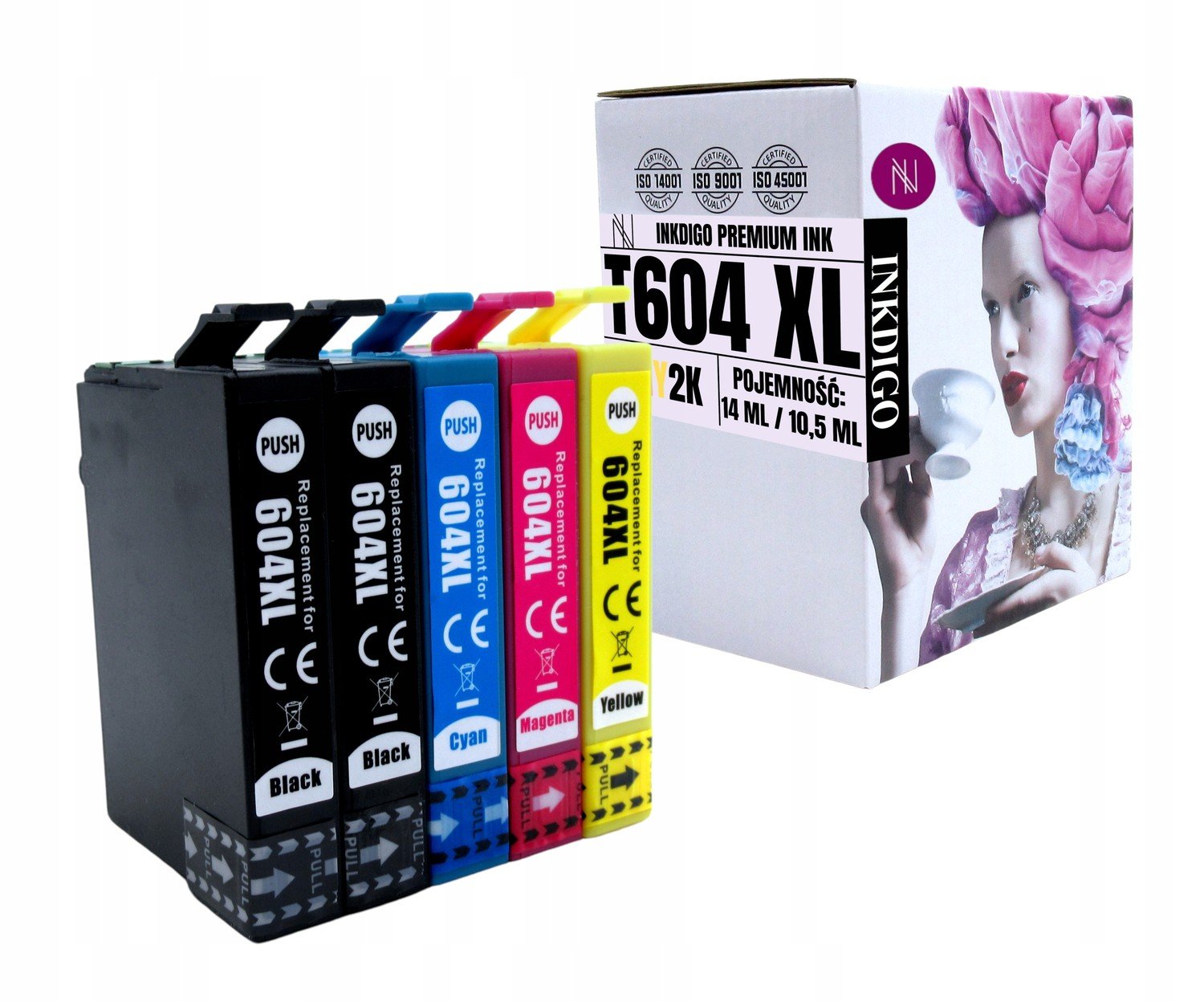 5x Náhradní inkoust 604 XL pro Epson WF-2930 WF-2935