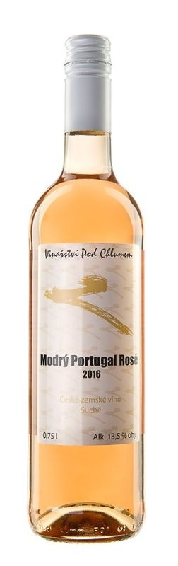 Pod Chlumem Modrý Portugal Rosé zemské 2016 0,75 l