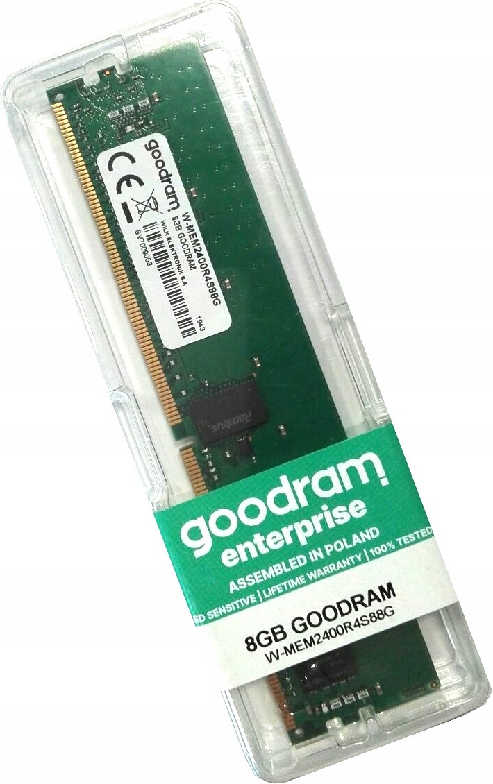 Paměť 8GB DDR4 DIMM Goodram 2400 19200 Ecc-reg