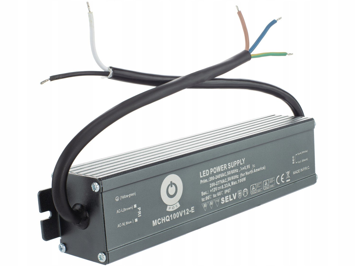 Napájecí zdroj Led pásek vzduchotěsný IP67 8,3A 100W 12V