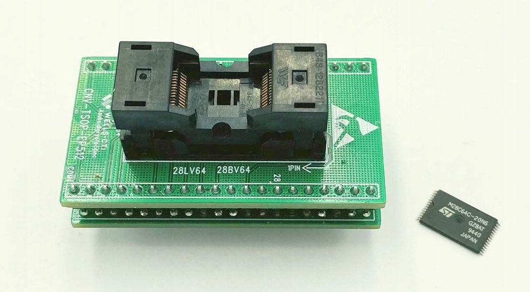Adaptér TSOP28 VSOP28 -> DIP28(40) Zif Wells Cti