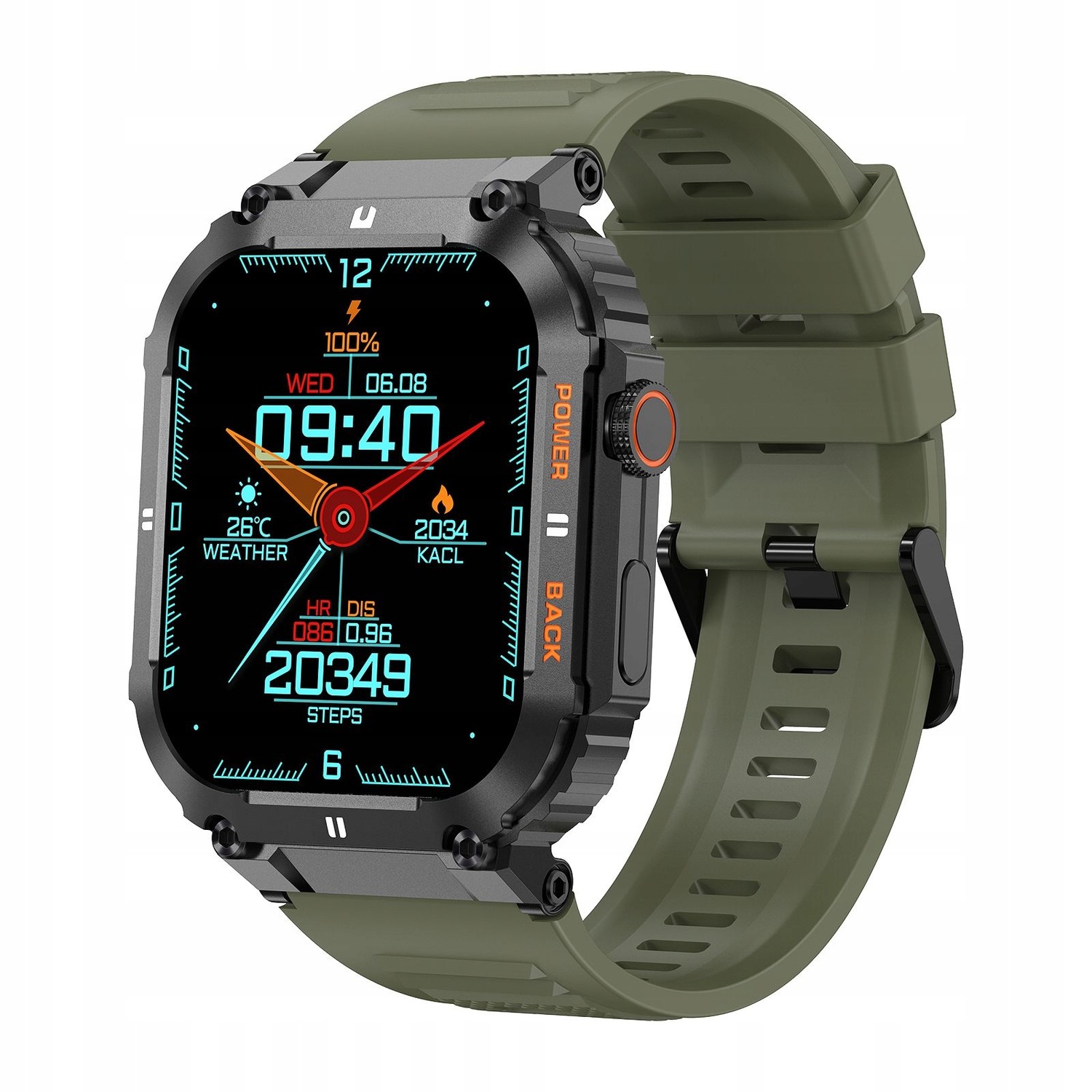 Chytré hodinky Gravity GT6-6 Zelená Bottega
