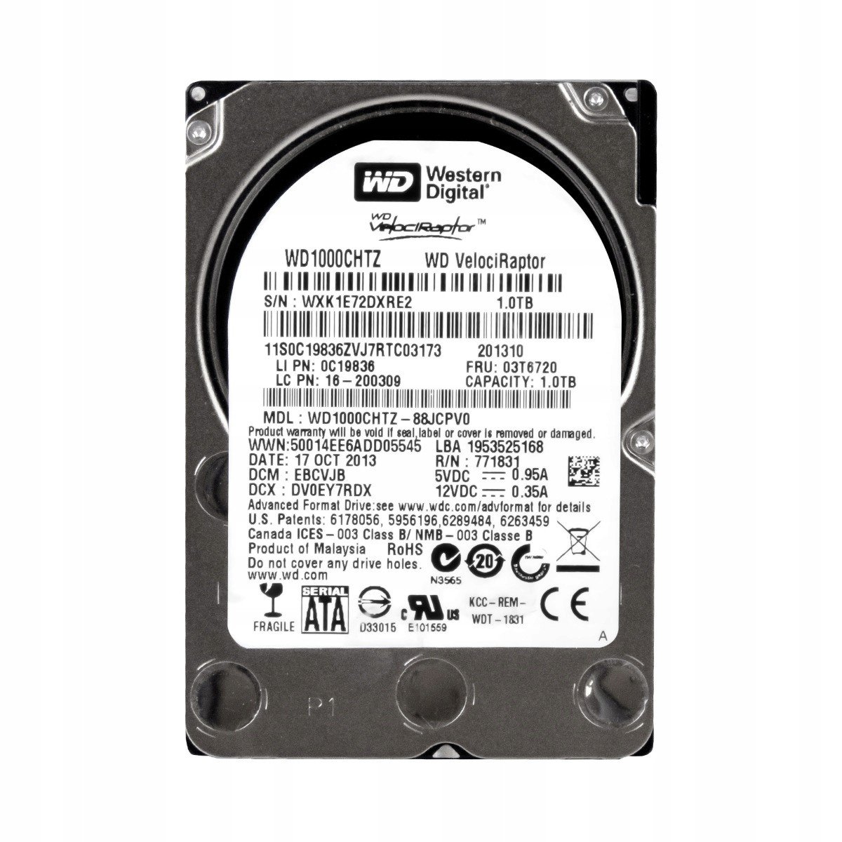 Lenovo 03T6720 1TB 10K Sata III 2.5'' WD1000CHTZ