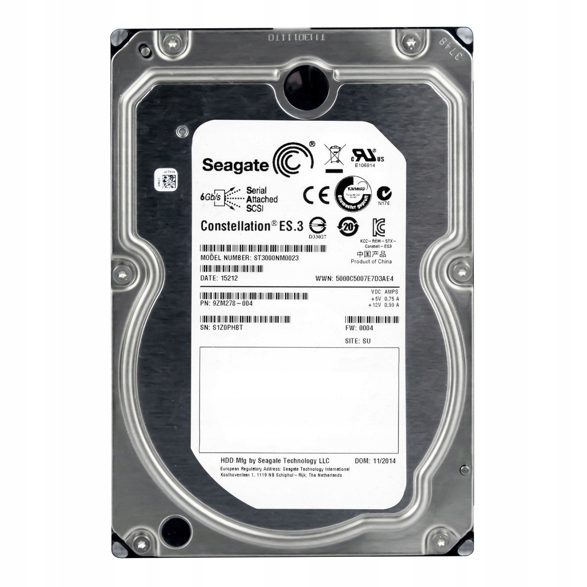 Seagate 3TB 7.2K 128MB SAS-2 3.5'' ST3000NM0023