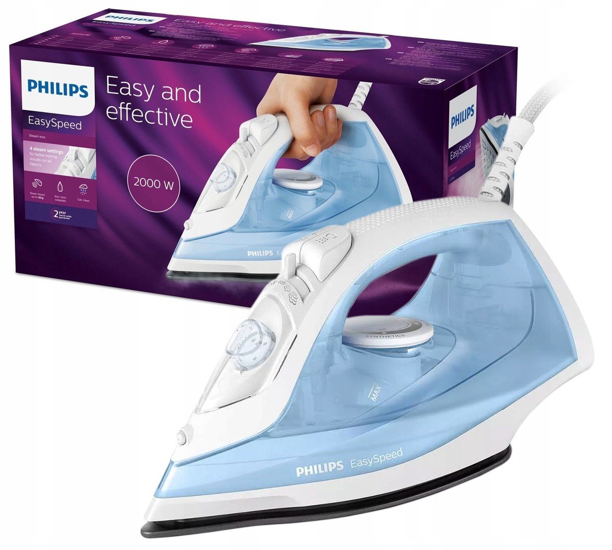 Napařovací Žehlička Philips GC1740/20 Easy Speed 2000W