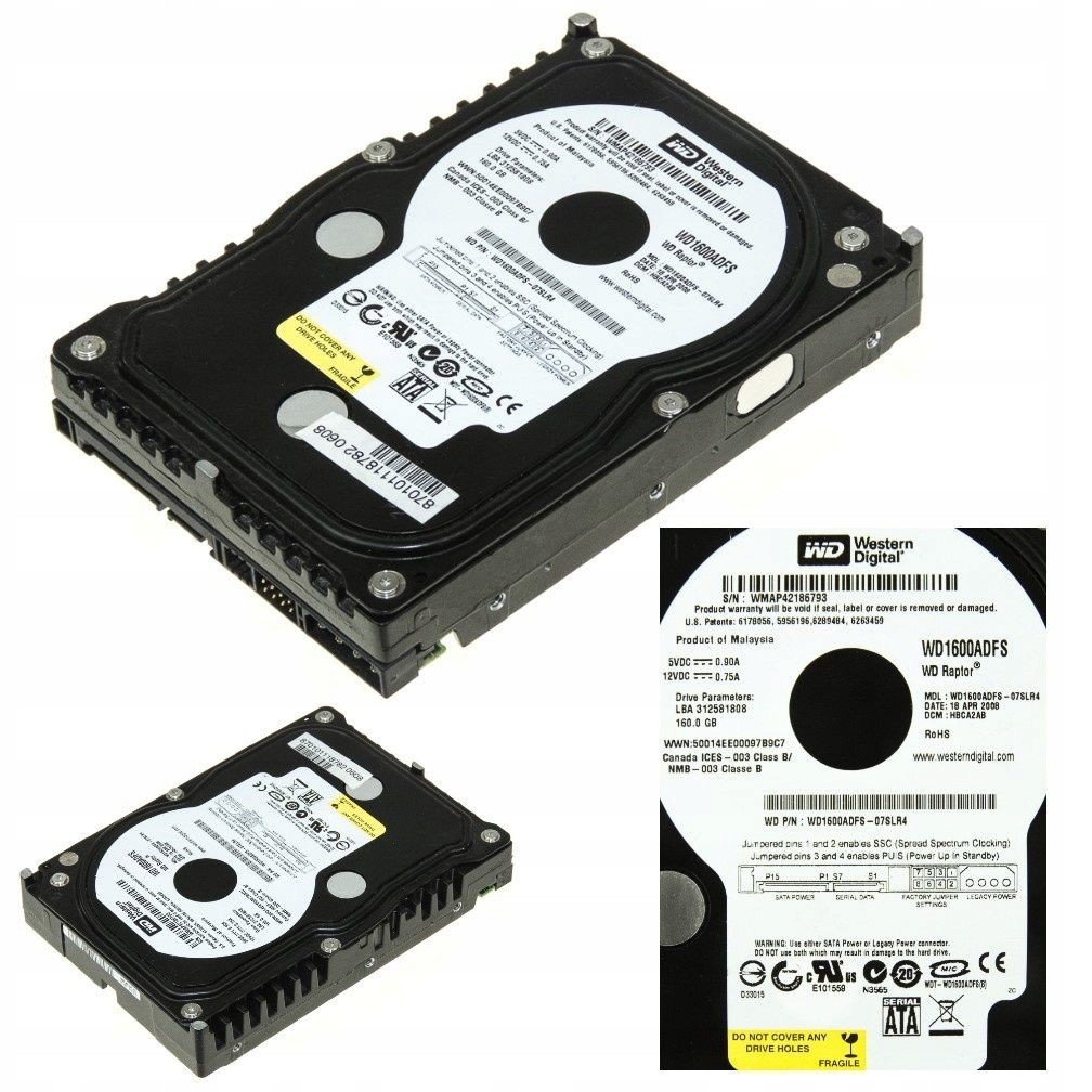 Western Digital WD1600ADFS 160GB Sata 10000RPM