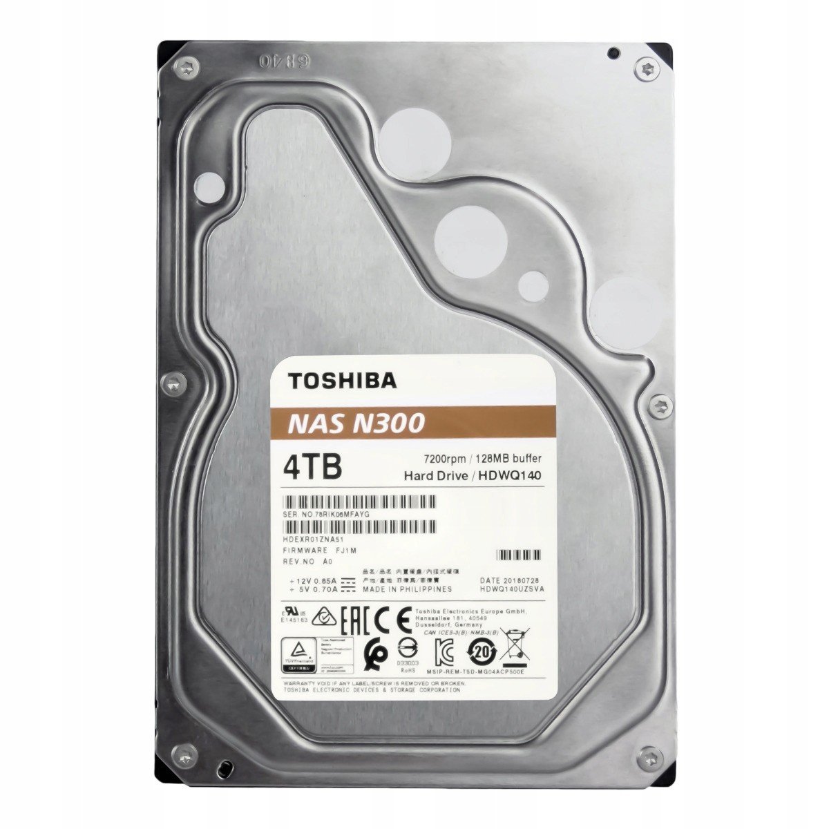 Toshiba Nas N300 4TB Sata III 3,5'' HDEXR01ZNA51