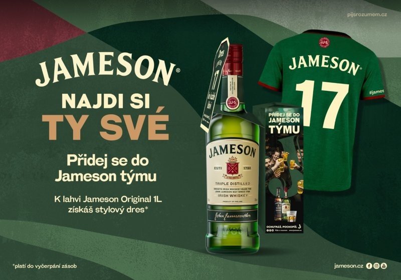 Jameson Irská Whiskey 40%  1 l