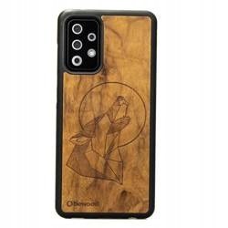 Dřevěné Pouzdro Pro Samsung Galaxy A72 5G Vlk Case