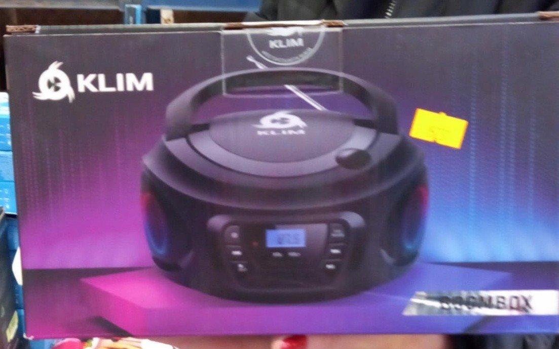 Klim CD Boombox přenosný Audio CD Player Nová W