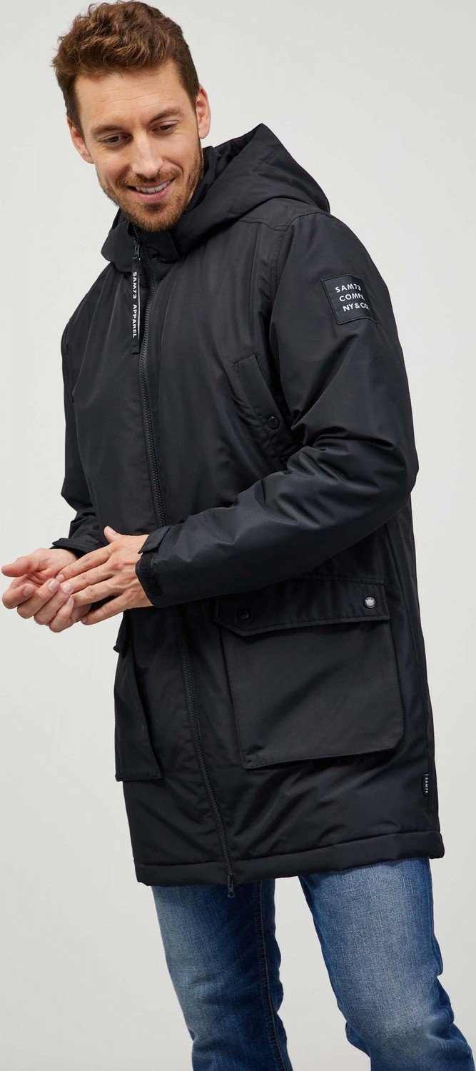 SAM 73 Pánský kabát EDWARD Černá S
