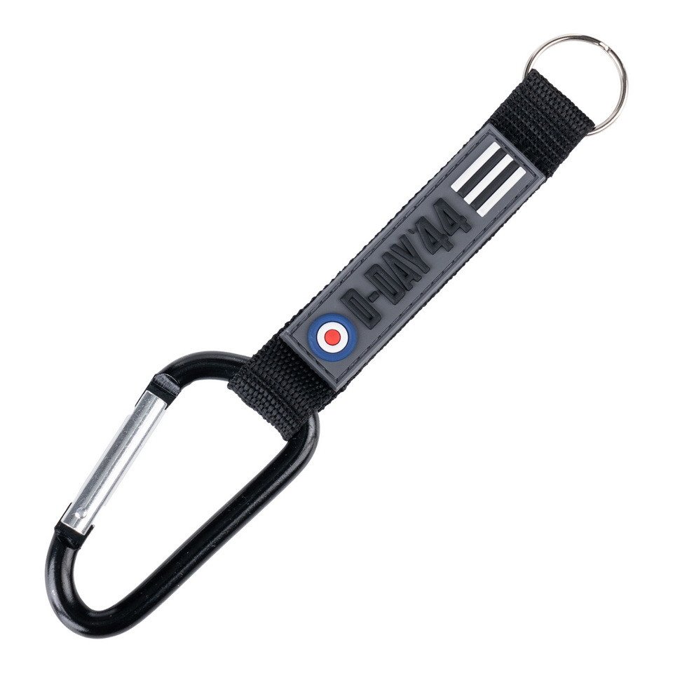 Karabina s klíčenkou Fostex D-Day RAF - černá-šedá