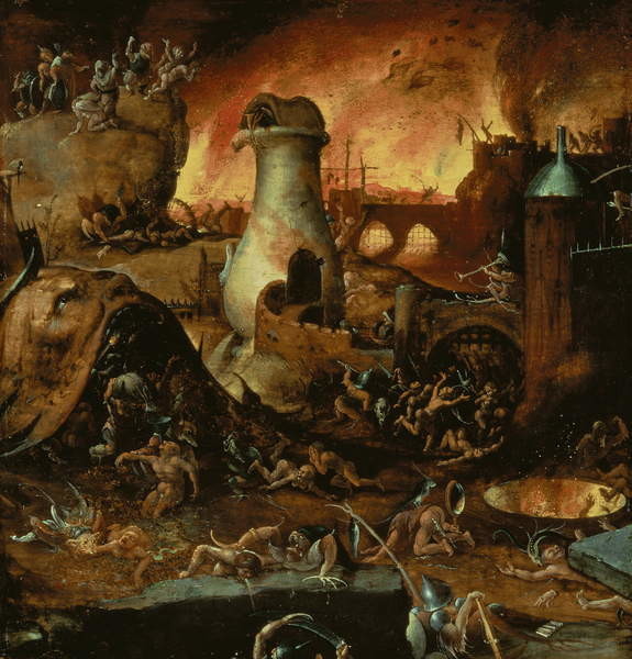 Hieronymus (school of) Bosch Hieronymus (school of) Bosch - Obrazová reprodukce Hell, (40 x 40 cm)