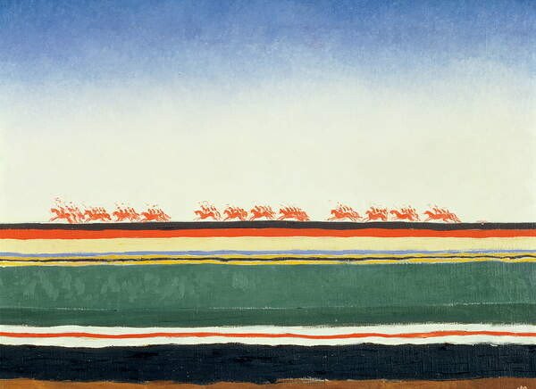 Malevich, Kazimir Severinovich Malevich, Kazimir Severinovich - Obrazová reprodukce Red Cavalry, (40 x 30 cm)