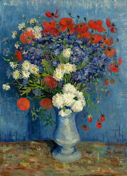 Gogh, Vincent van Gogh, Vincent van - Obrazová reprodukce Still Life: Vase with Cornflowers and Poppies, 1887, (30 x 40 cm)
