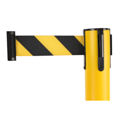 Zahrazovací sloupek se samonavíjecím pásem BS Sloupek - Výška: 101 cm, Průměr: 6,5 cm, Základna: 35 cm, Pás: 3 m - Kód: 17838