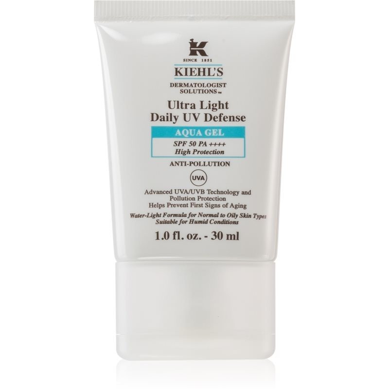 Kiehl's Dermatologist Solutions Ultra Light Daily UV Defense Aqua Gel SPF 50 PA++++ ultra lehký ochranný fluid SPF 50 unisex 30 ml