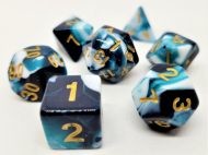 Dice4friends Dice Set Racing Petrol/White - Gold (7)