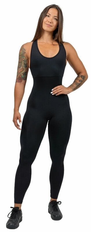 Nebbia One-Piece Workout Jumpsuit Gym Rat Black S