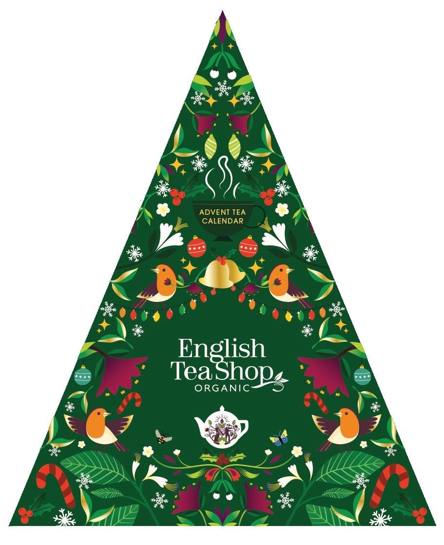 English Tea Shop Adventní kalendář Zelený trojúhelník 25 pyramidek BIO