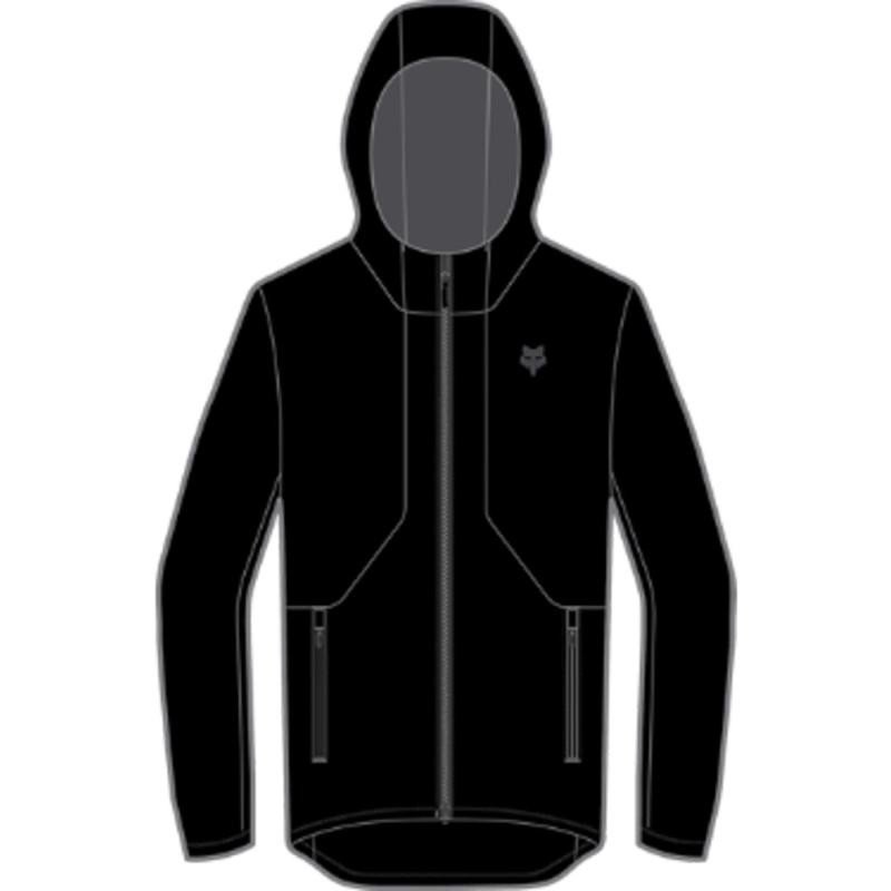 Mikina Fox Ranger Fire - pánské, s kapucí, černá - velikost L