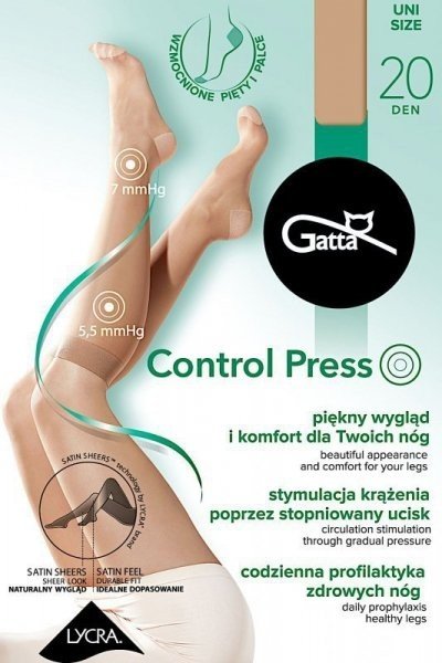 Gatta Control Press nero Podkolenky One size Nero