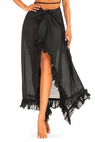 Self 16 D96CH 2 černé Plážové pareo One size černá