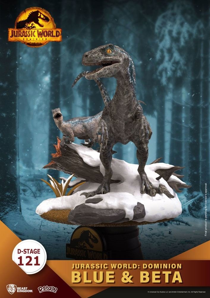 Beast Kingdom Toys | Jurassic World Dominion - D-Stage PVC Diorama Blue & Beta 13 cm