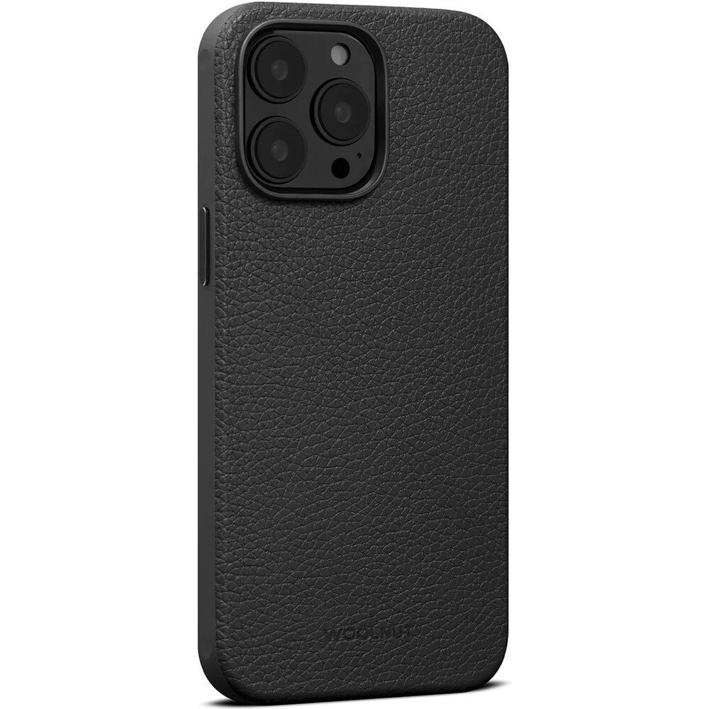 Woolnut kožený kryt pro iPhone 14 Pro Max černý