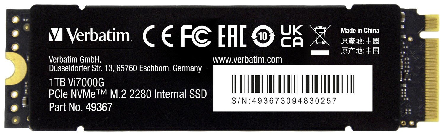 Verbatim Vi7000 1 TB interní SSD disk NVMe/PCIe M.2 PCIe 4.0 x4 Retail 49367