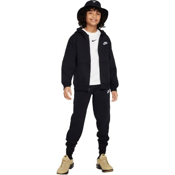 Nike NSW CLUB FLC FZ TRACKSUIT Chlapecká tepláková souprava, černá, velikost XL