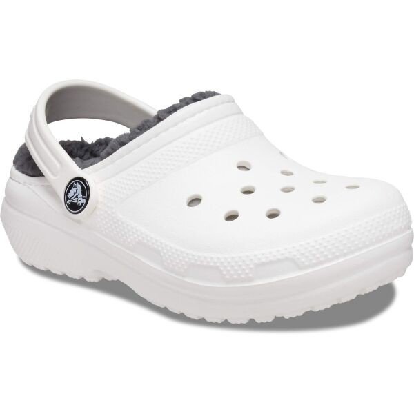 Crocs CLASSIC LINED CLOG K Unisex dětské nazouváky, bílá, velikost 36/37