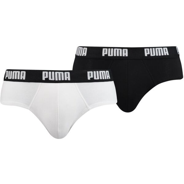 Puma BASIC BRIEF 2P Pánské slipy, bílá, velikost S