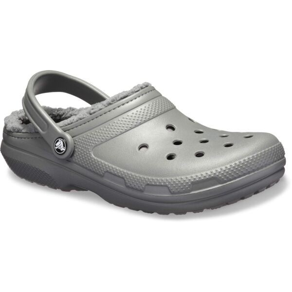 Crocs CLASSIC FUZZ LINED CLOG Unisex nazouváky, šedá, velikost 38/39