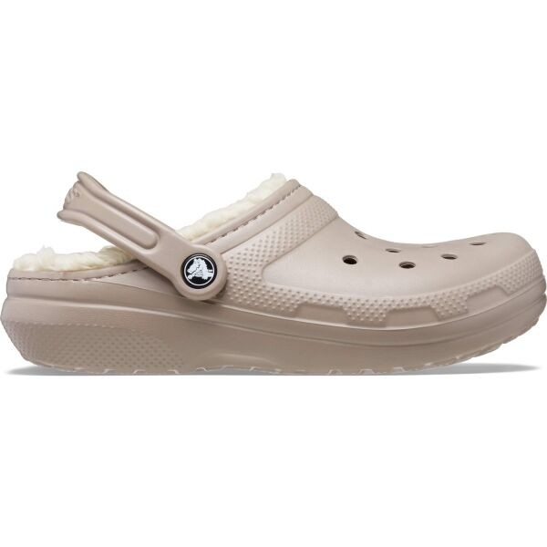 Crocs CLASSIC FUZZ LINED CLOG Unisex nazouváky, béžová, velikost 39/40