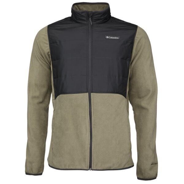 Columbia BASIN BUTTE FLEECE FULL ZIP Pánská hybridní bunda, khaki, velikost XL