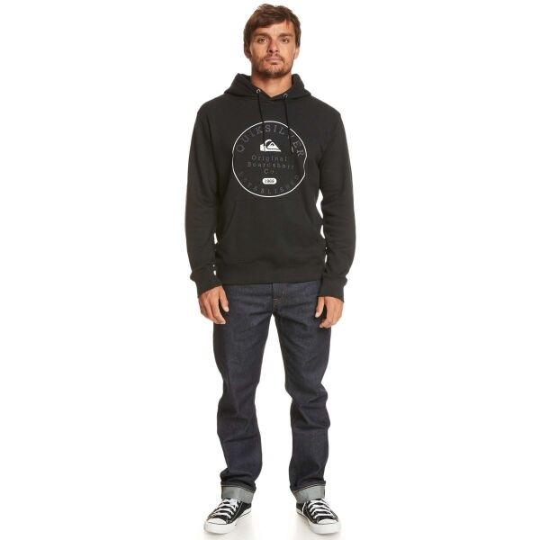 Quiksilver CIRCLE TRIM HOOD Pánská mikina, černá, velikost M