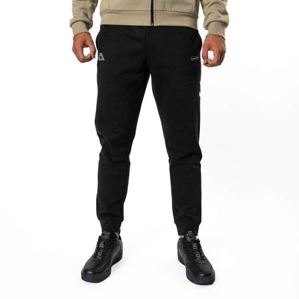 Kappa LOGO GRIZKO Pánské tepláky, černá, velikost XXXL