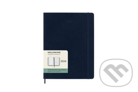 Moleskine Plánovací zápisník 2024 modrý XL, měkký