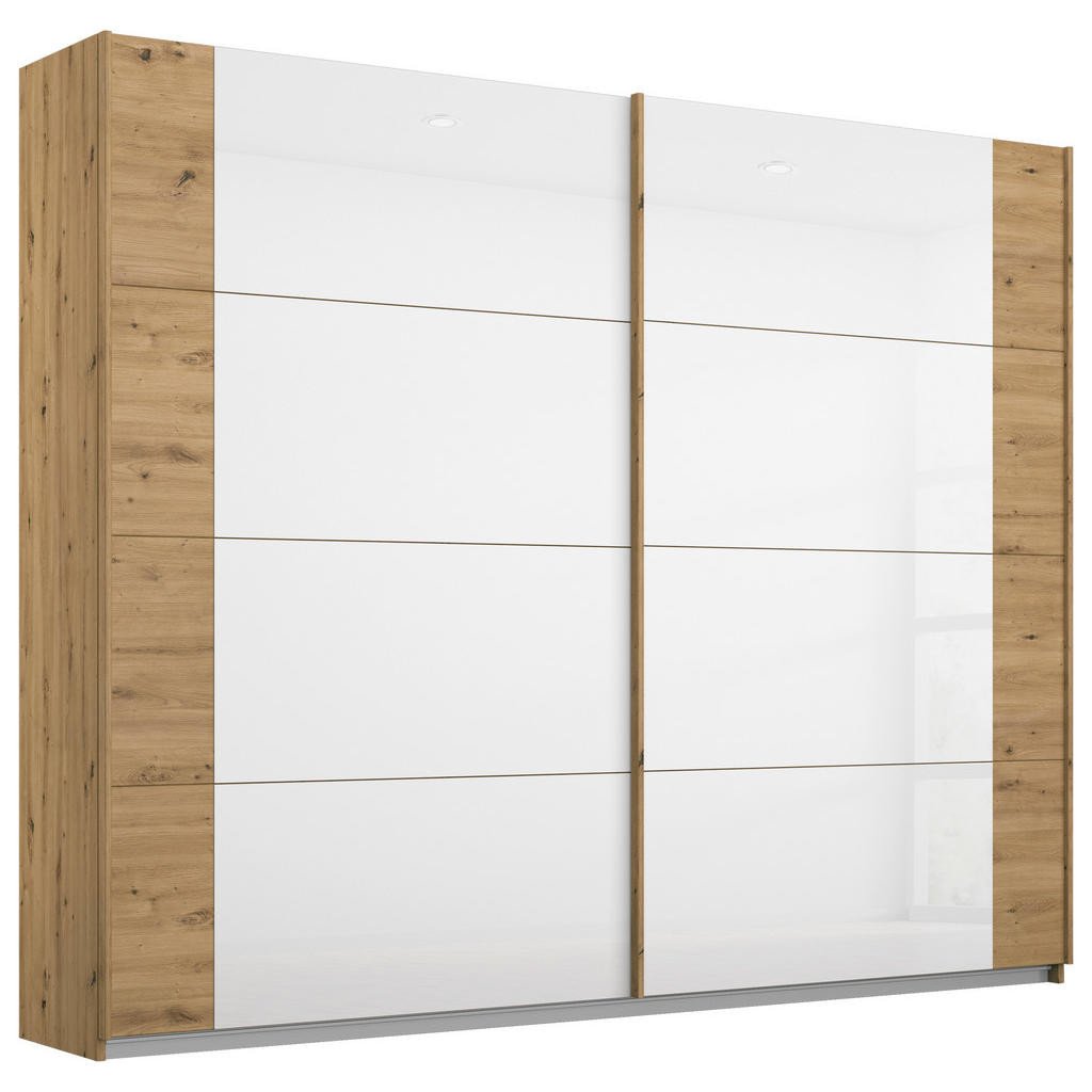 Rauch Möbel SKŘÍŇ S POSOUVACÍMI DVEŘMI, bílá, dub artisan, 226/210/62 cm