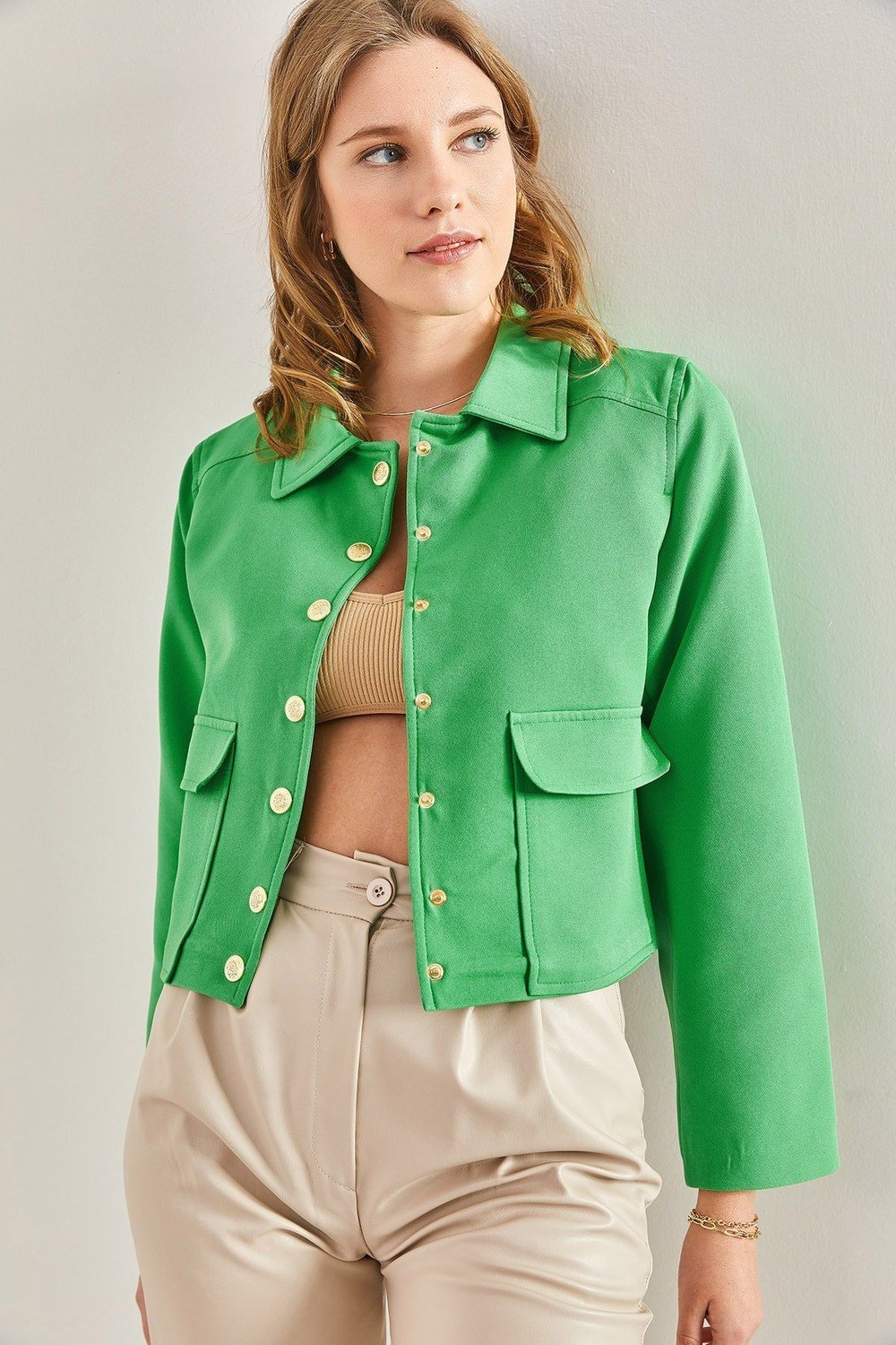 Bianco Lucci Jacket - Green - Regular fit