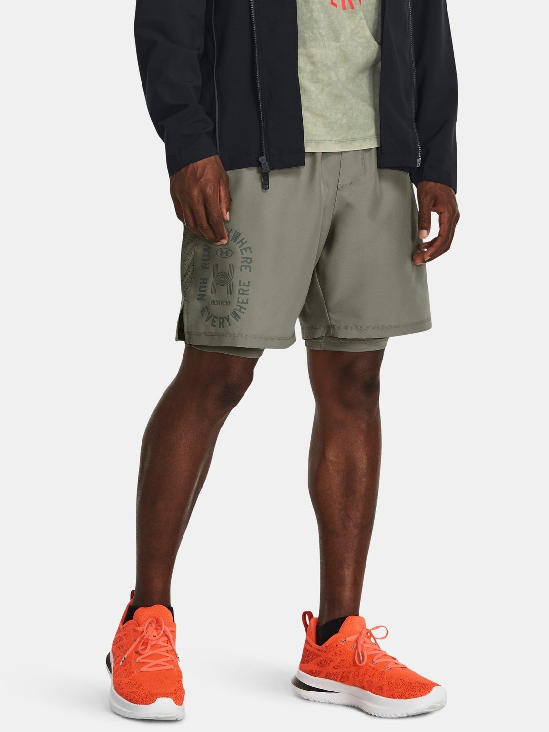 Under Armour Kraťasy RUN ANYWHERE SHORT-GRN - Pánské