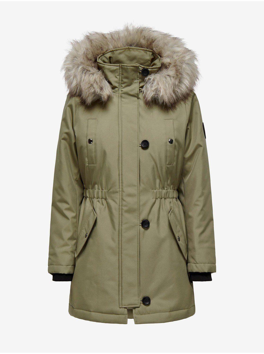 Khaki dámská parka ONLY Iris - Dámské