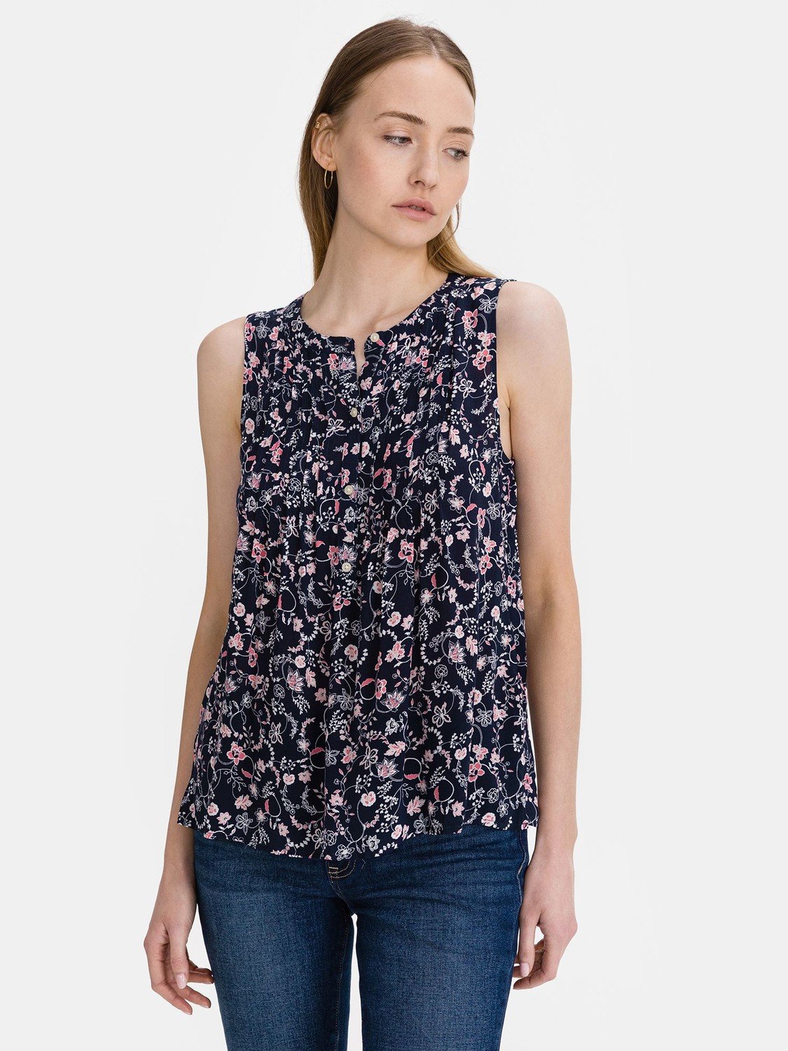 GAP Top pintuck sleeveless - Dámské