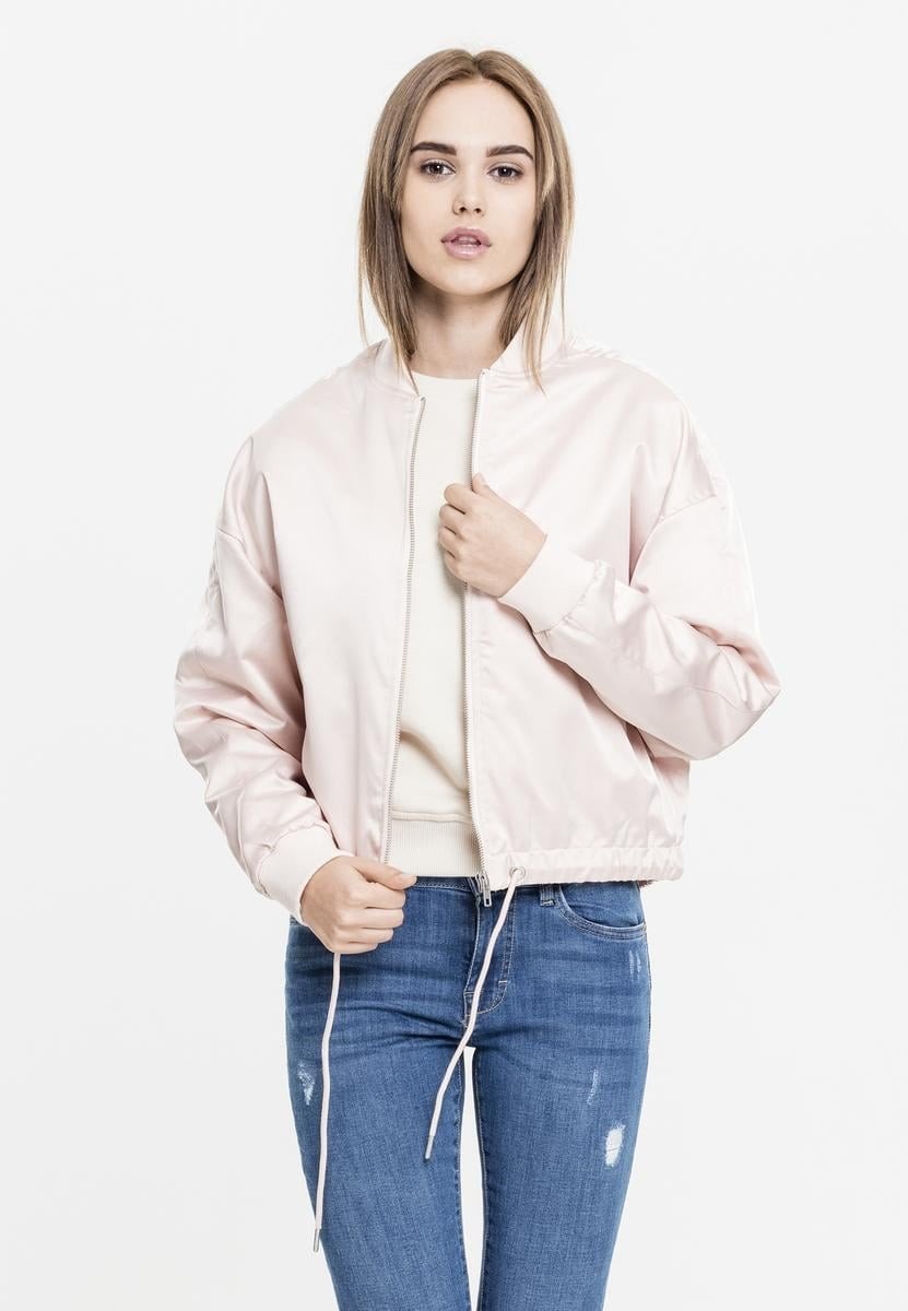 Ladies Satin Kimono Blouson light pink