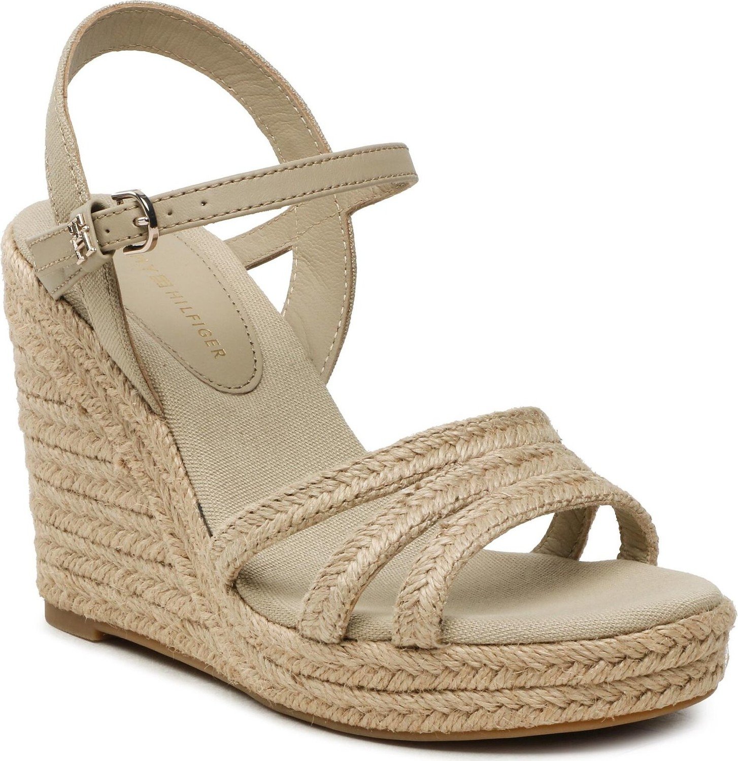 Espadrilky Tommy Hilfiger Essential Basic Wedge Sandal FW0FW07220 Sandalwood RBT