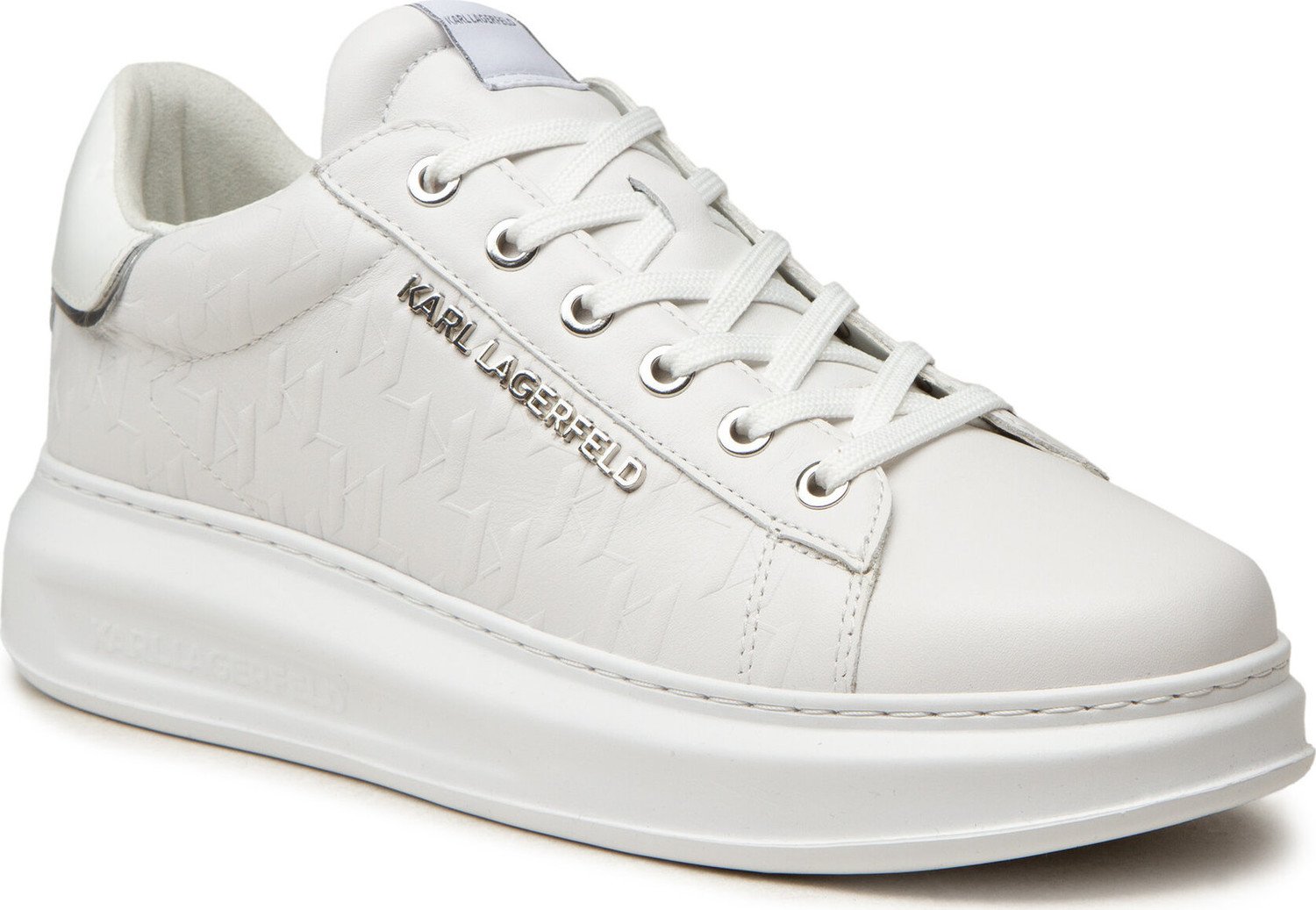 Sneakersy KARL LAGERFELD KL52549 White Lthr