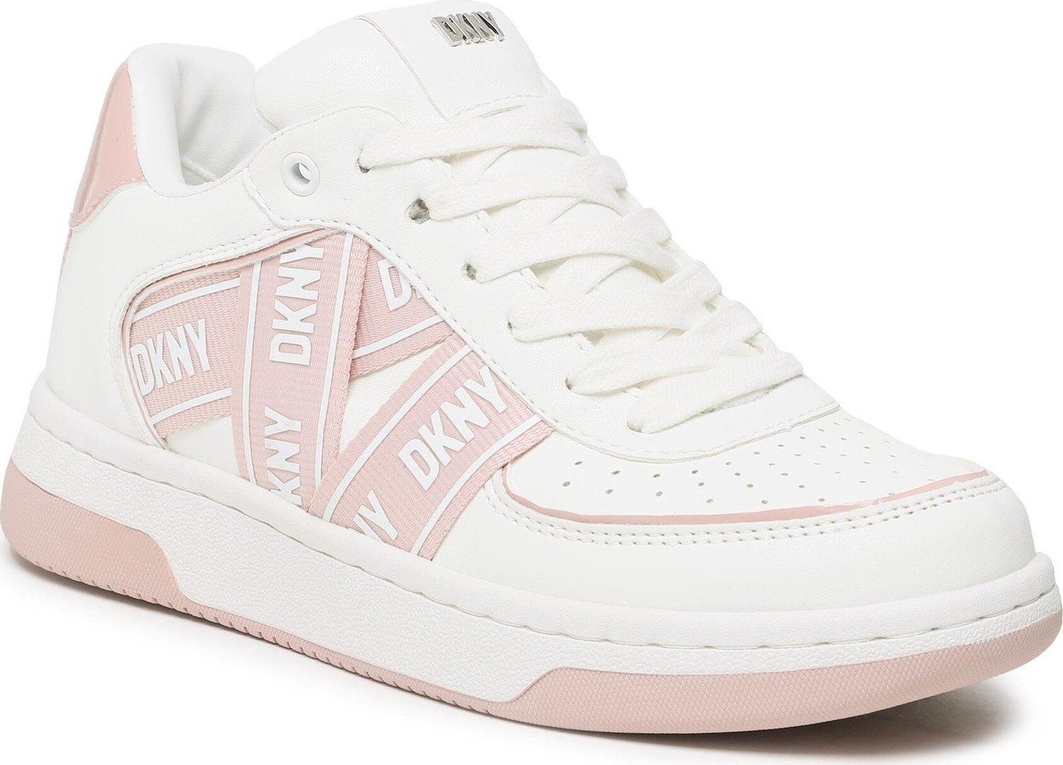 Sneakersy DKNY Olicia K4205683 Pale Wht/Lotus AHQ